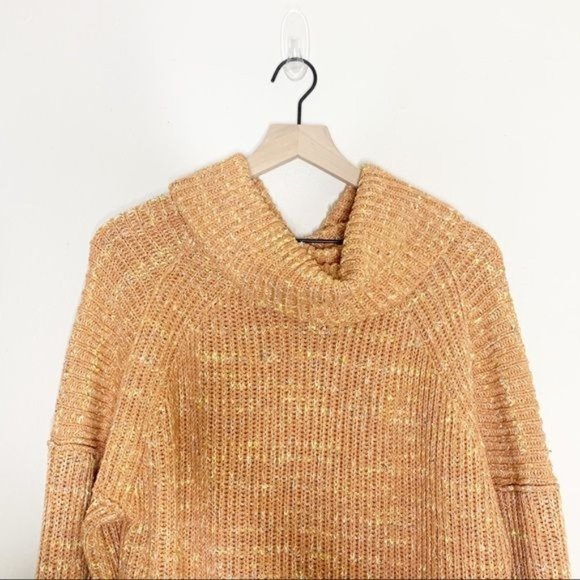 NWT Free People Leo Long Sleeve Cowl Neck Knit Tunic Sweater Petal Combo Small - Picture 5 of 11
